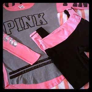 VS pink Neon bling set XS/M